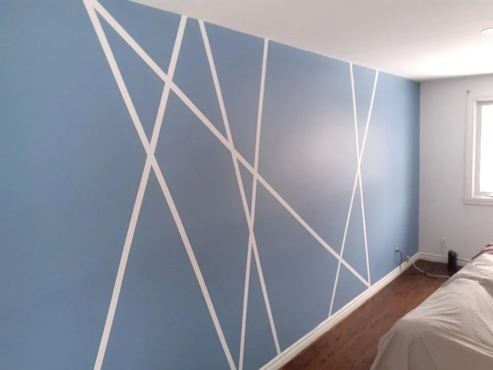 Interior painting specialised accent stripes painted in Beaconsfield.