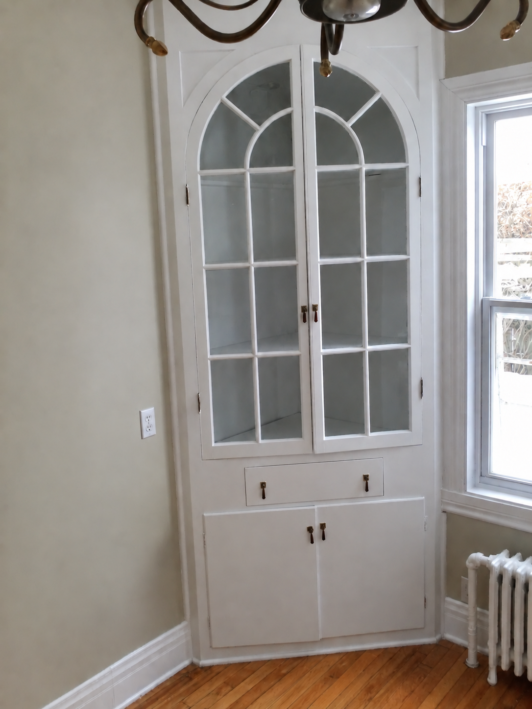 Finished residential interior with painted walls and trim