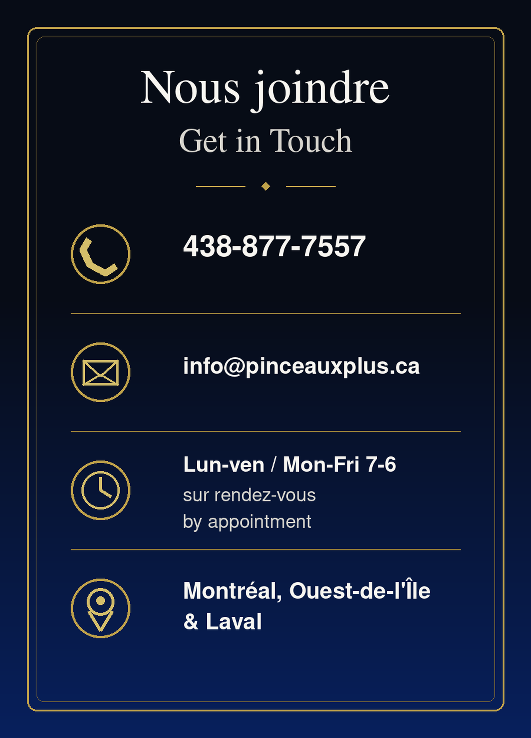 Contact Pinceaux Plus