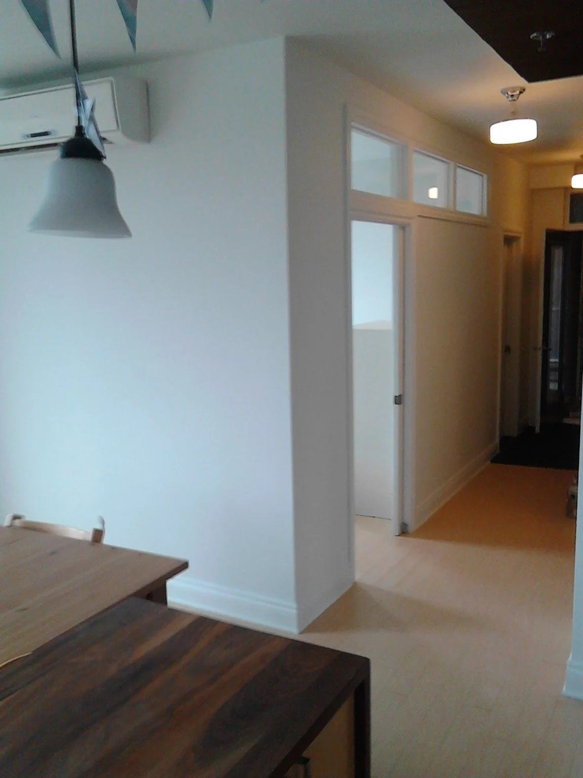 Atwater Market area condo interior with painted walls and an entryway