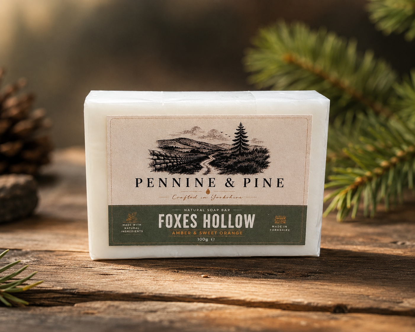 Amber & Sweet Orange Soap Bar | Foxes Hollow