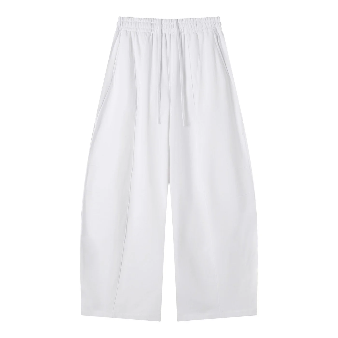 SIMPLE TIGRÉSSENCE Superior Warmth Heavyweight Wide Leg Panel Sweatpants WHITE