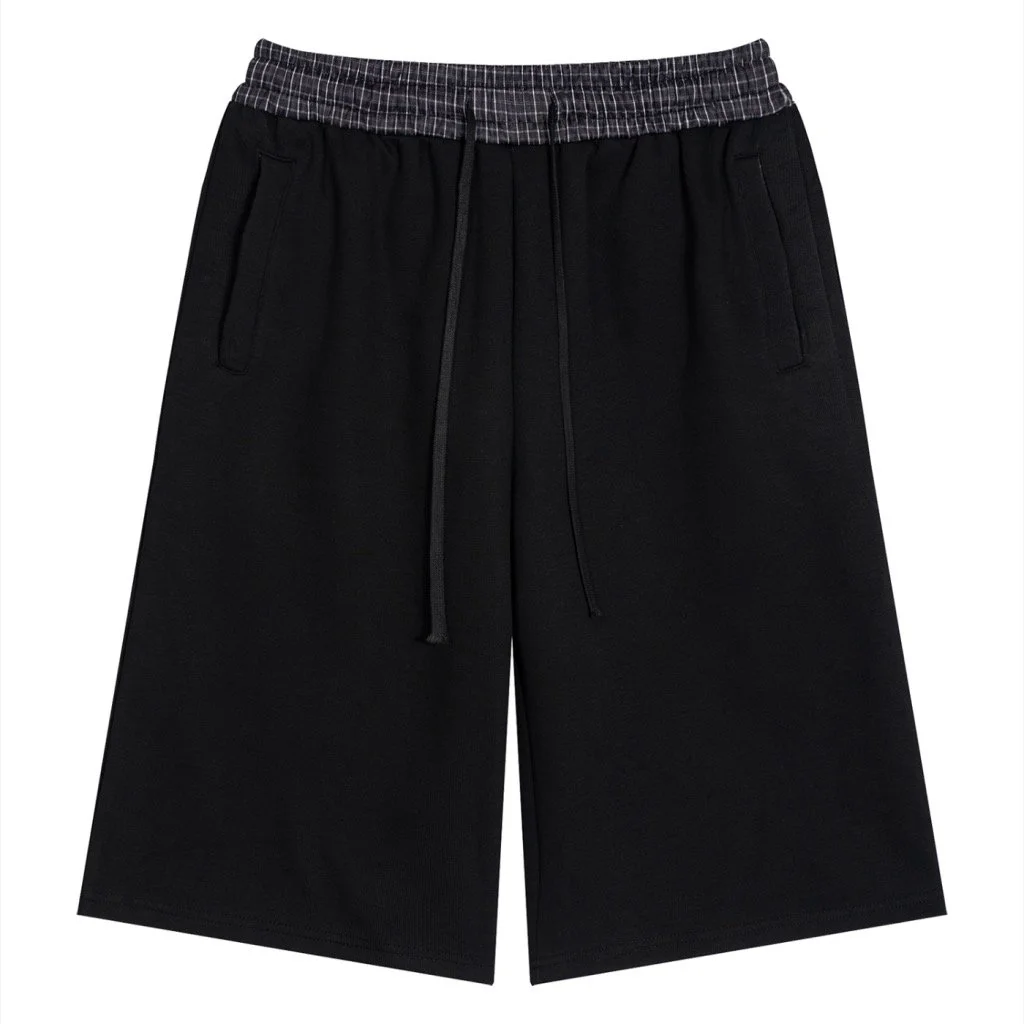 TIGRÉSSENCE Apparel Unisex Plaid Waistband Jorts