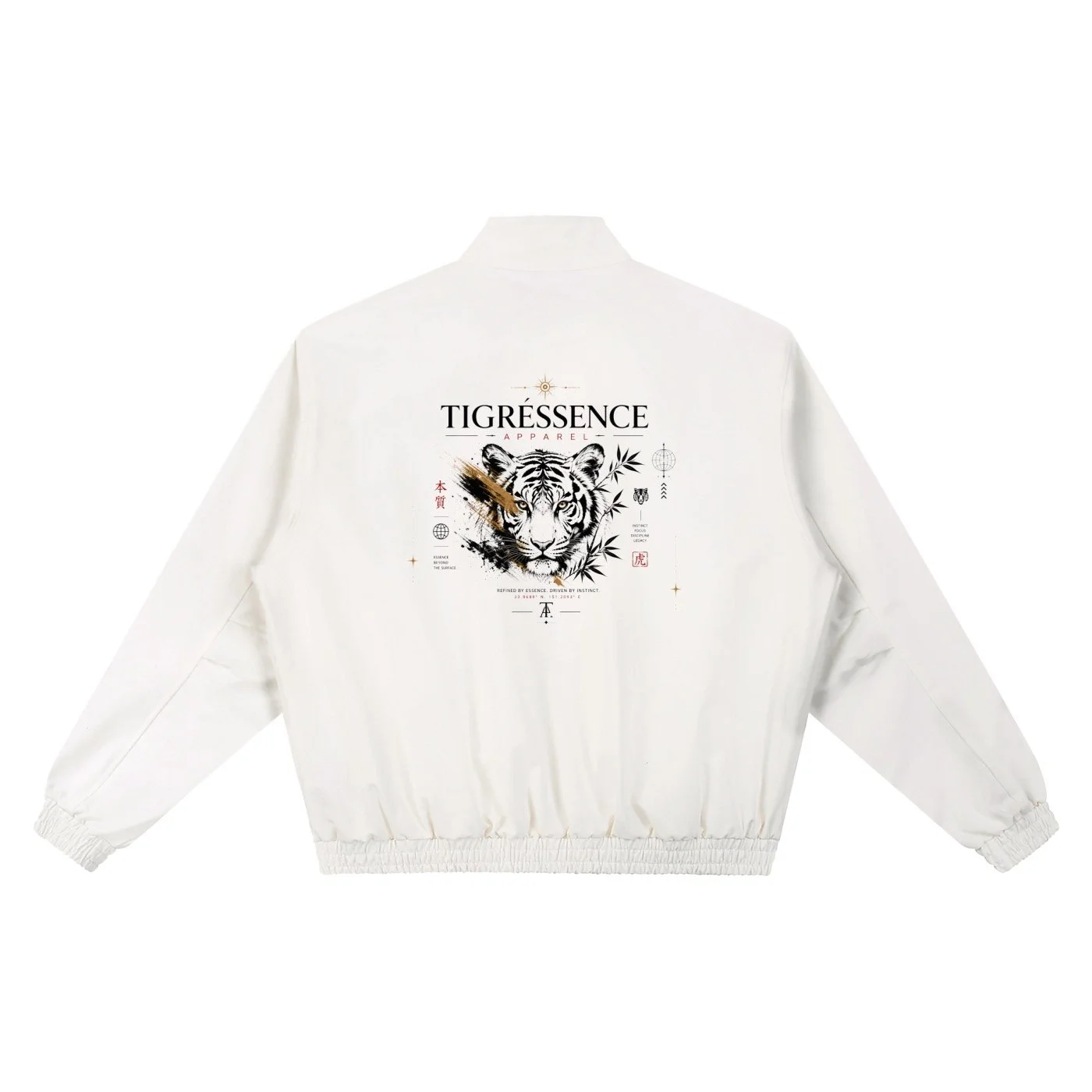 TIGRÉSSENCE 'Nature' White Bomber Jacket