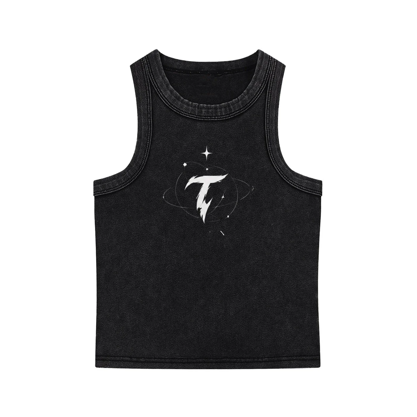 Black Graphic Tank Top TIGRÉSSENCE