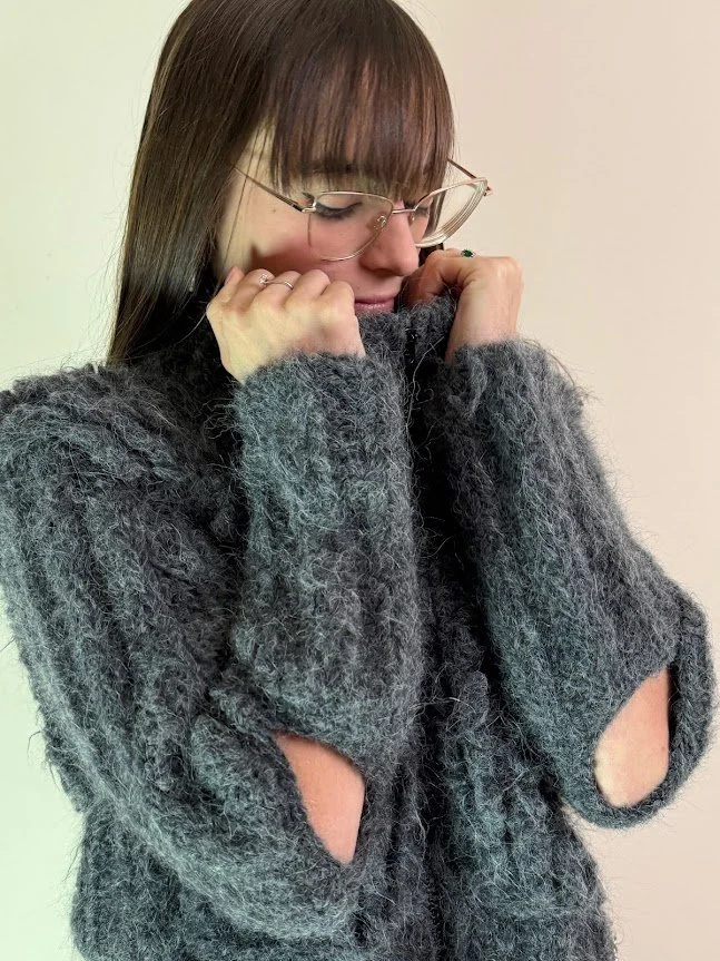 Bomber LE TOFANE in Alpaca Antracite Taglia XS