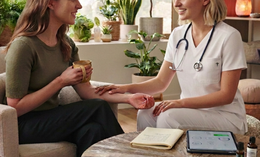 nurse with patient