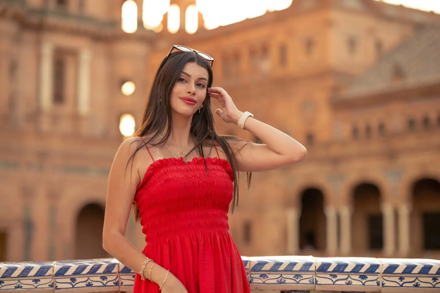 Red, radiant, and lost in the beauty of Rome. ❤️✨
.
.
.
.
#photography #pictures #seville #photo #beauty