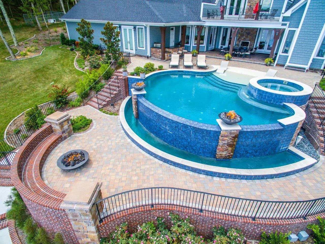 Infinity Edge Pool & Terraced Rear Yard – Chattanooga