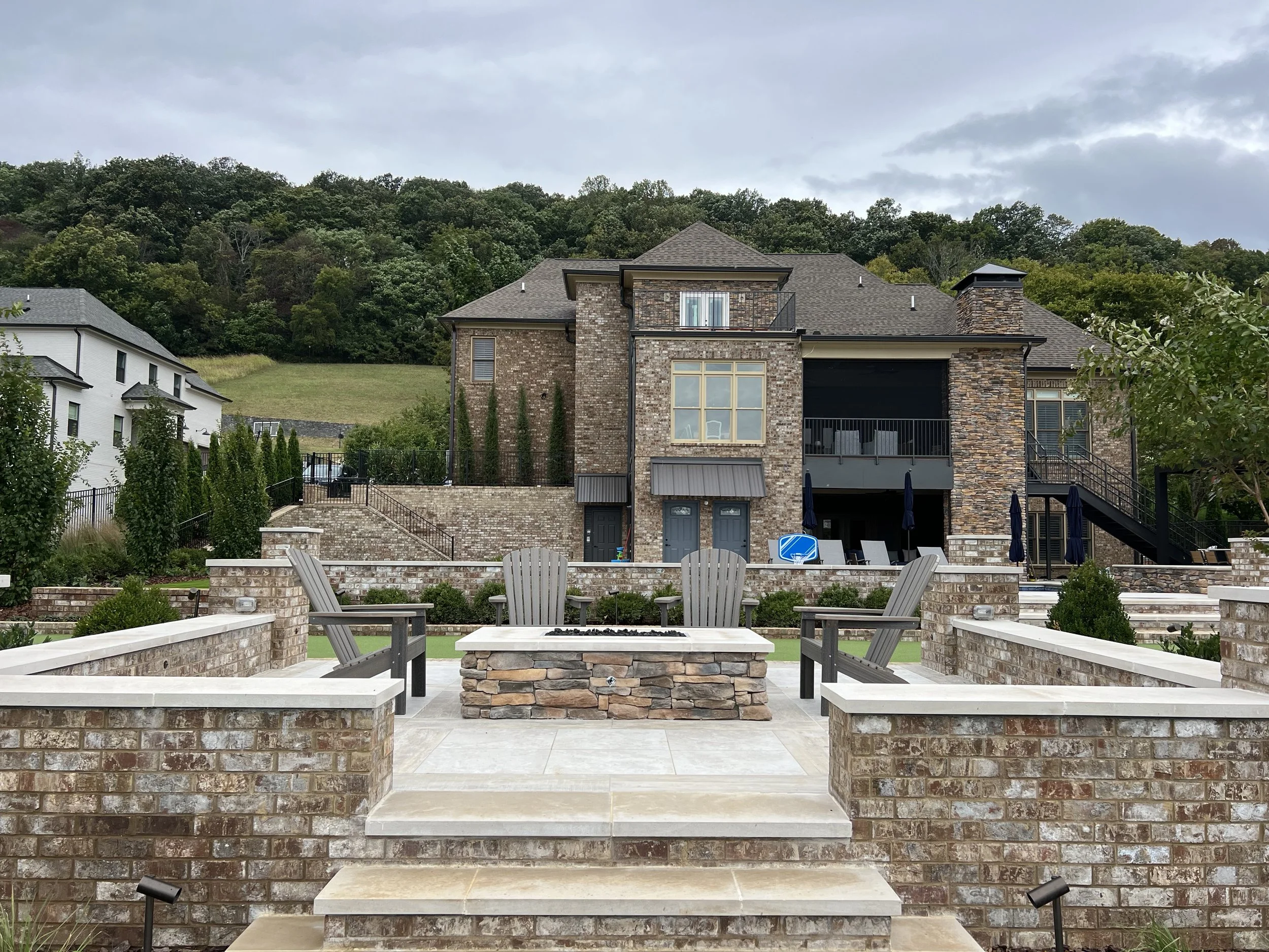 Terraced Rear Yard & Pool – College Grove
