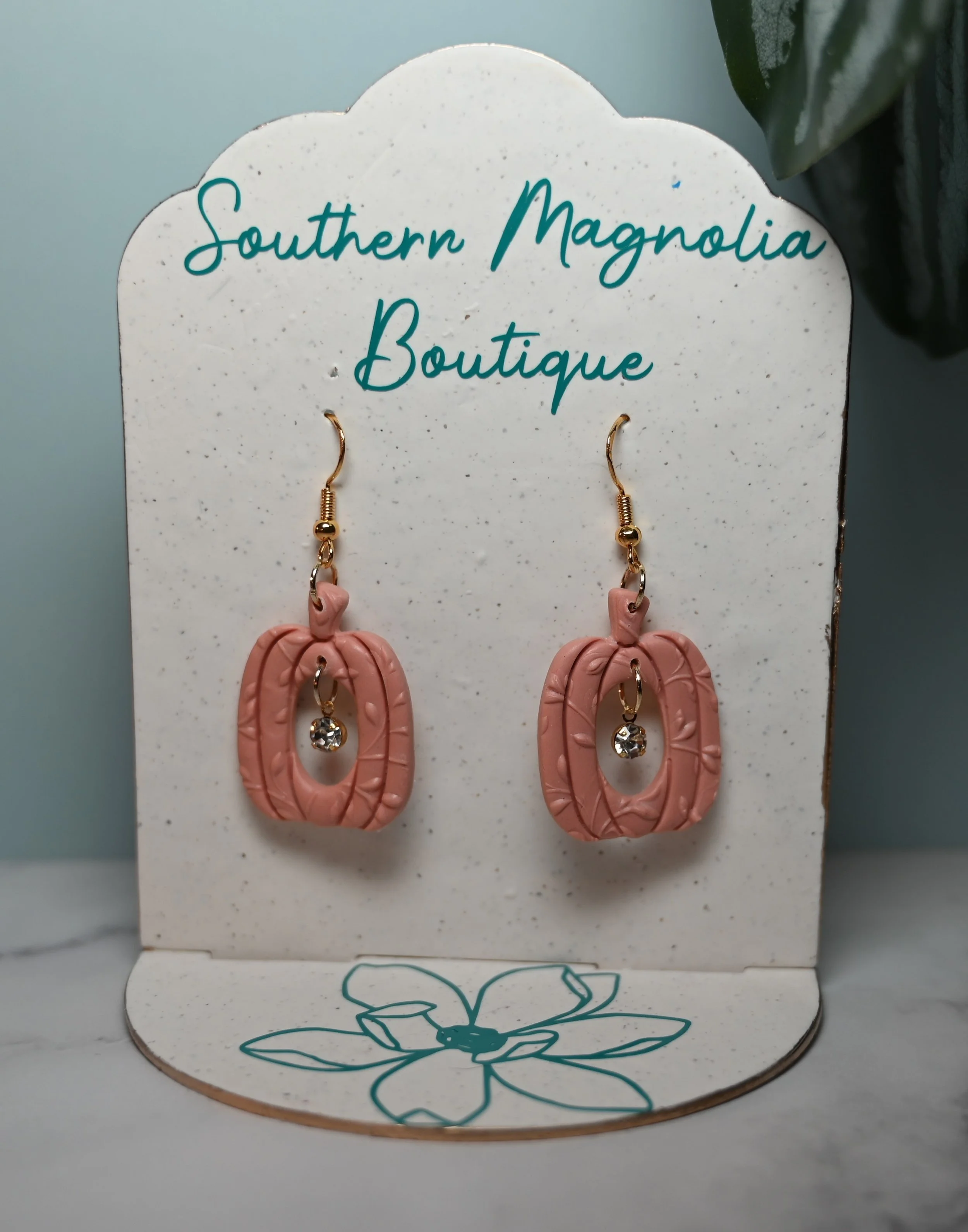 Pink Pumpkin Dangles