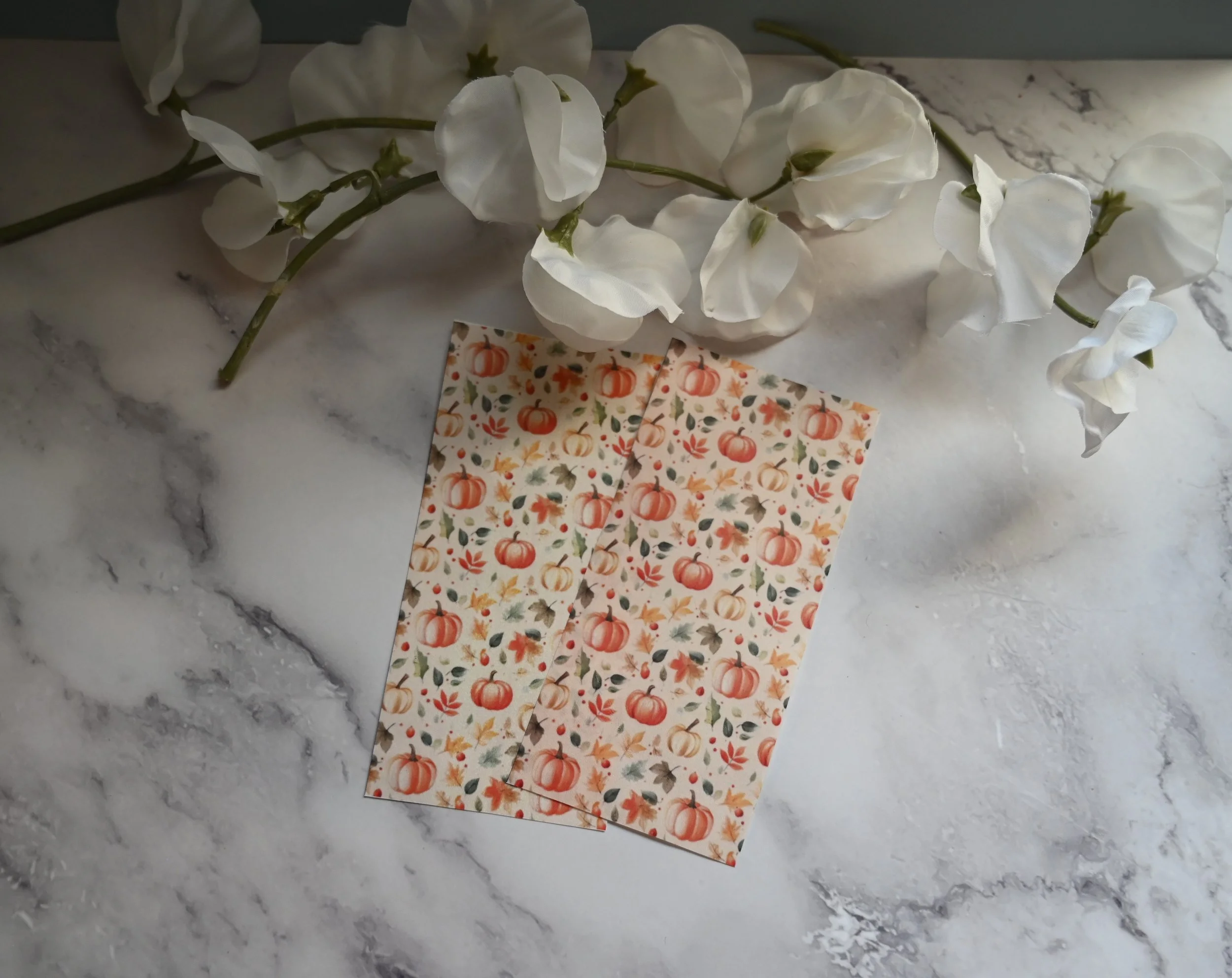 Transfer Sheet TSP7 (Orange Pumpkin & Leaves)