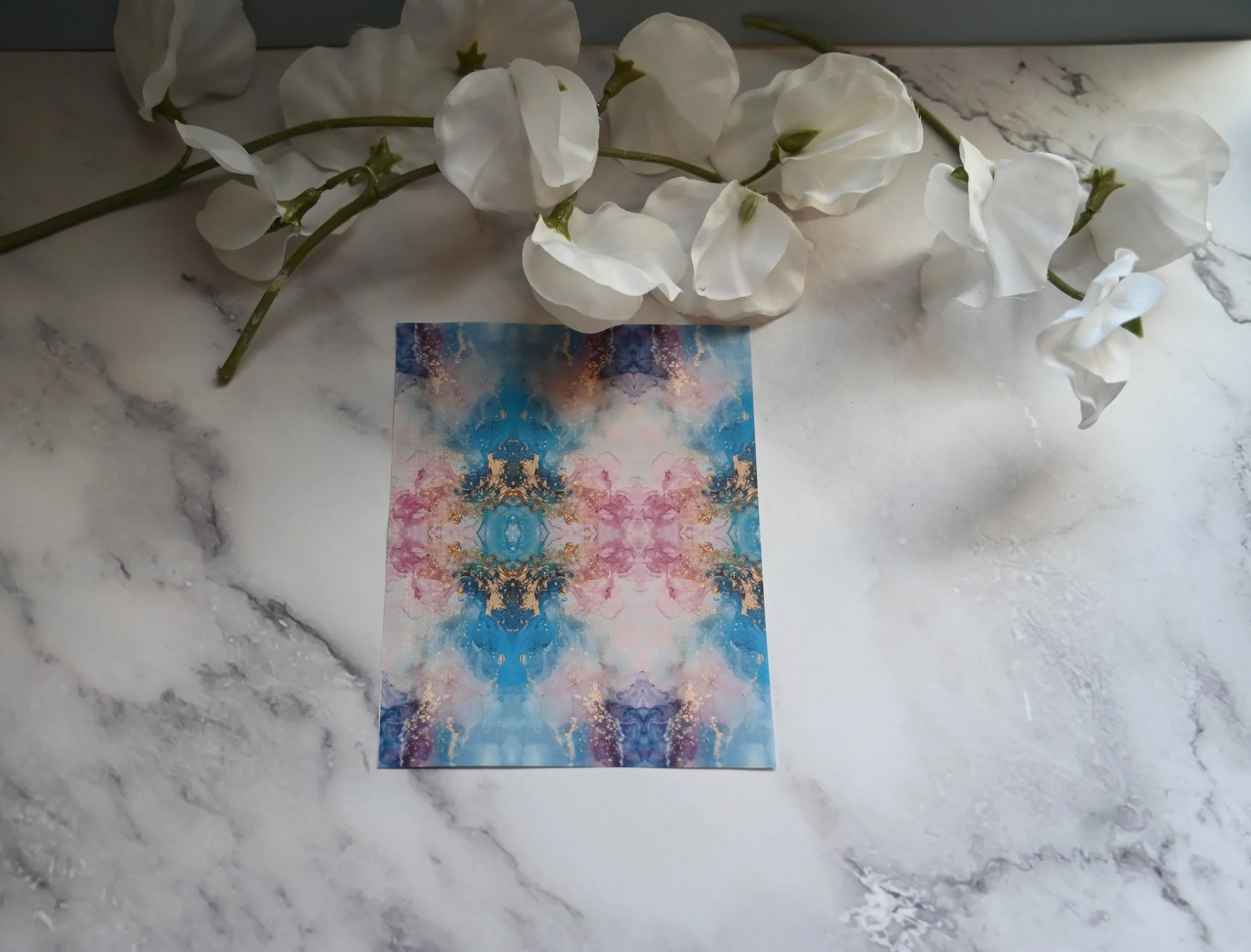 Transfer Sheet TSM1 (Watercolor Kaleidoscope)