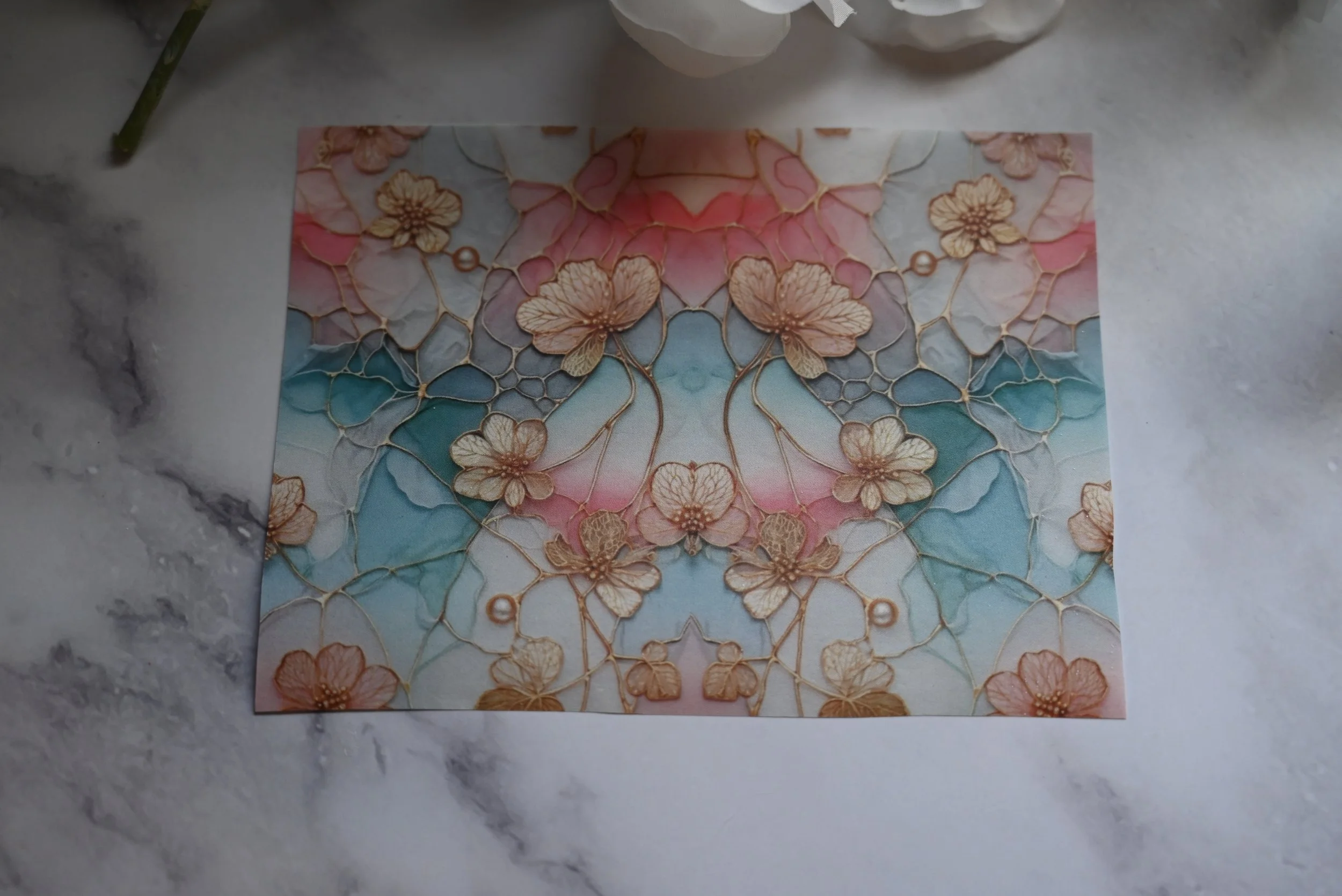 Transfer Sheet TSF5 (Stain Glass Floral)