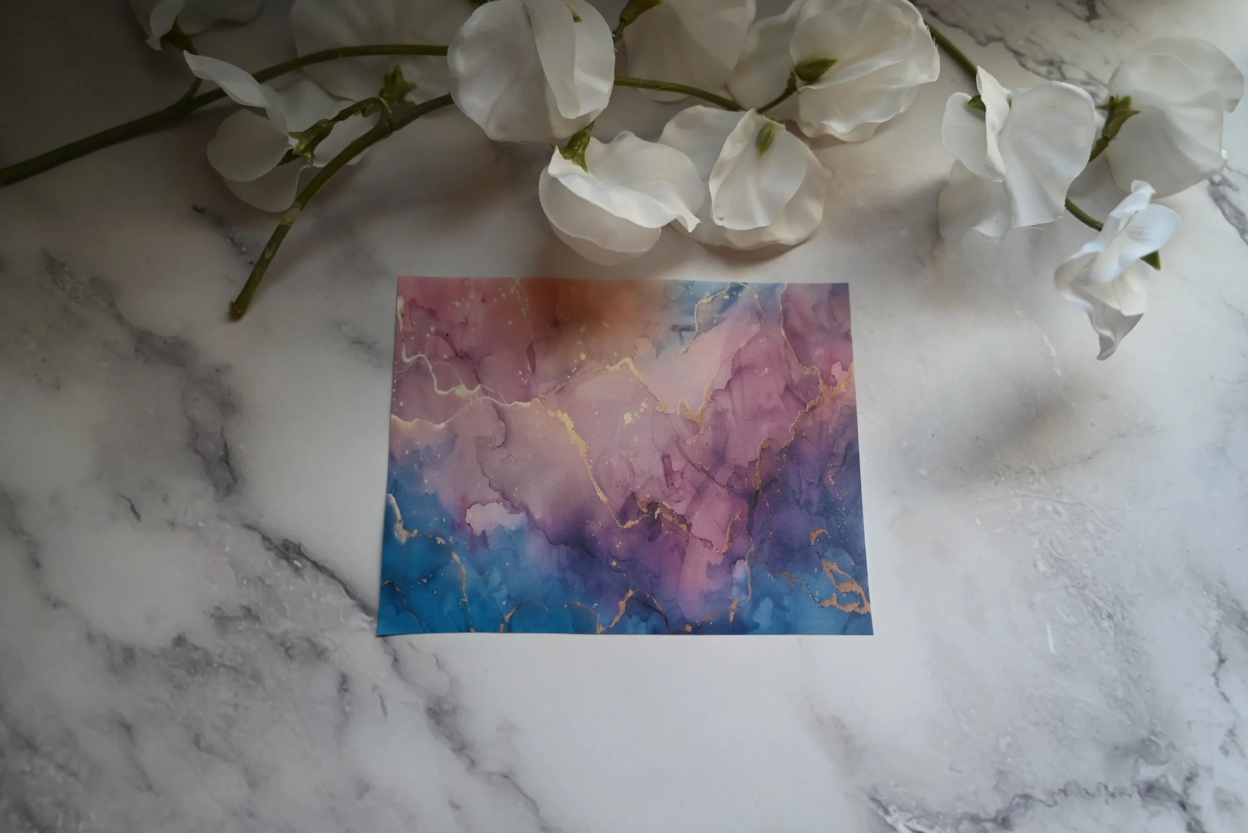 Transfer Sheet TSM2 (Purple and Blue Watercolor)