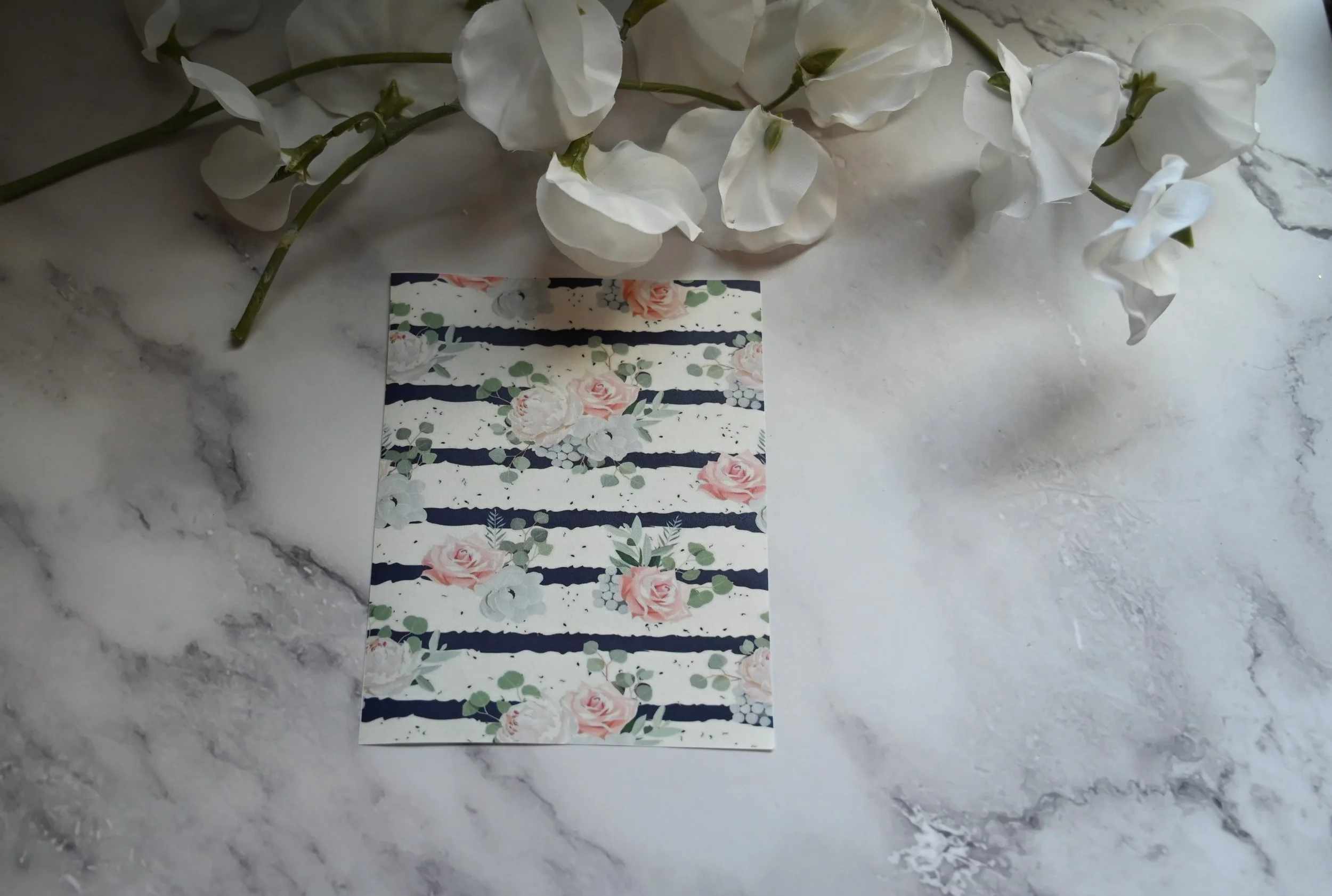 Transfer Sheet TSF7 (Navy & Floral)