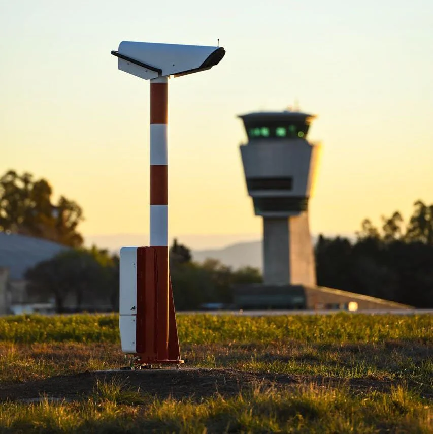 Meteorological equipment installed at an airport
