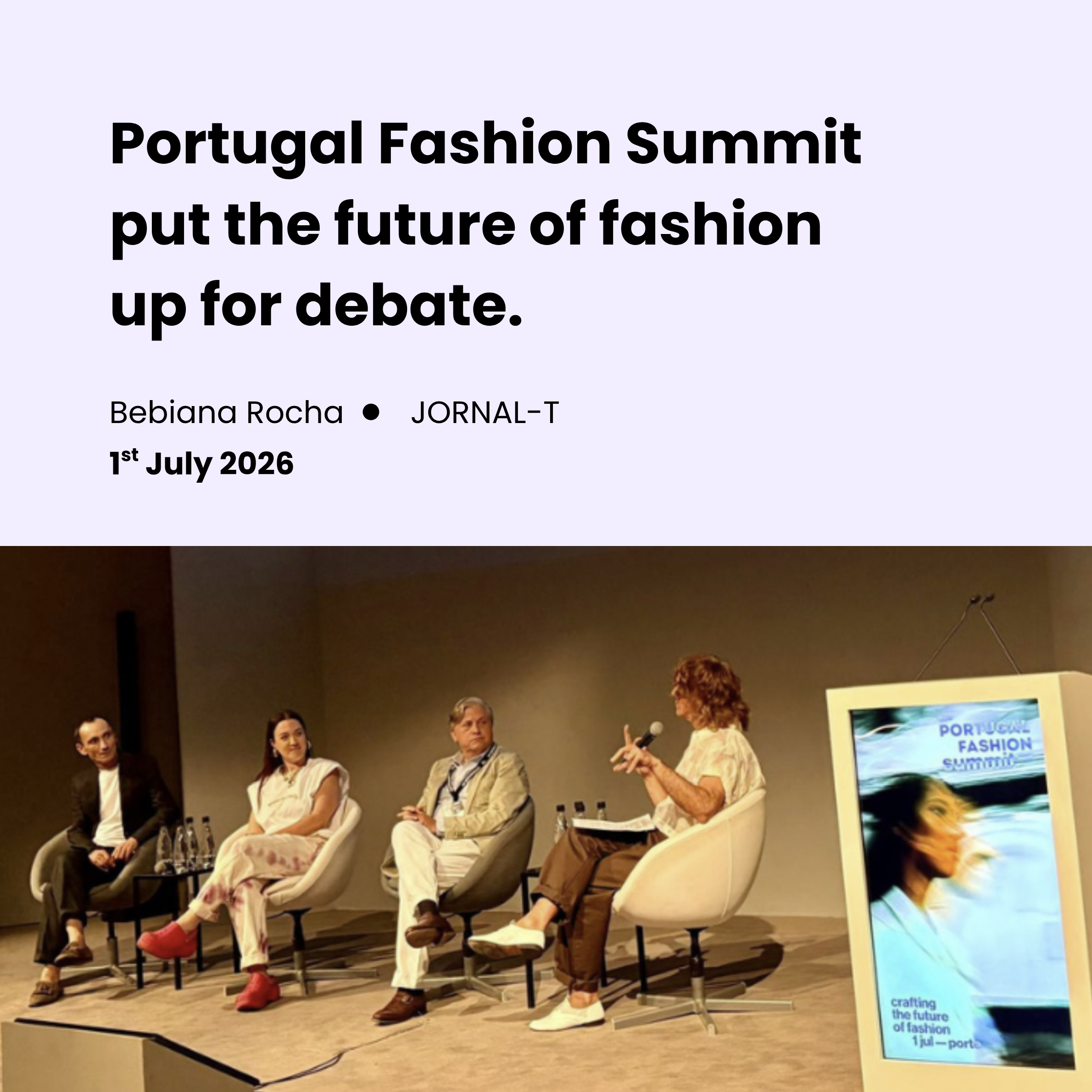 Portugal Fashion Summit Article