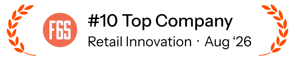 F6S - Top 10 Company Retail Innovation August 2026 badge