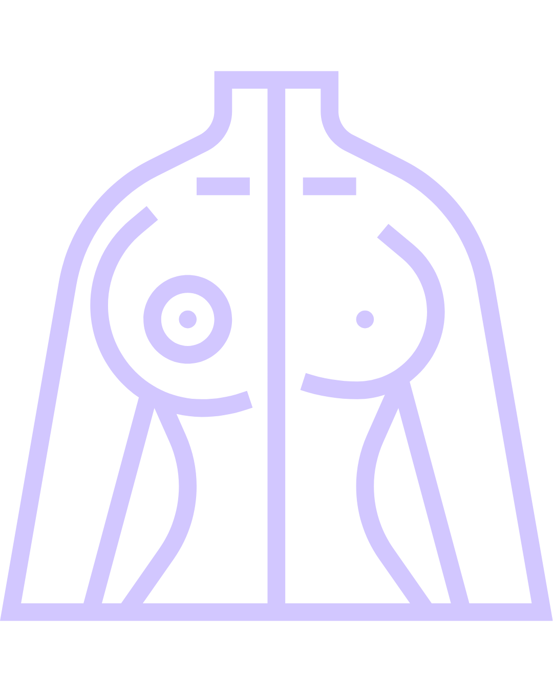 Lilac icon of nude body.