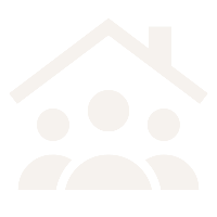 Icon of a house with three people inside