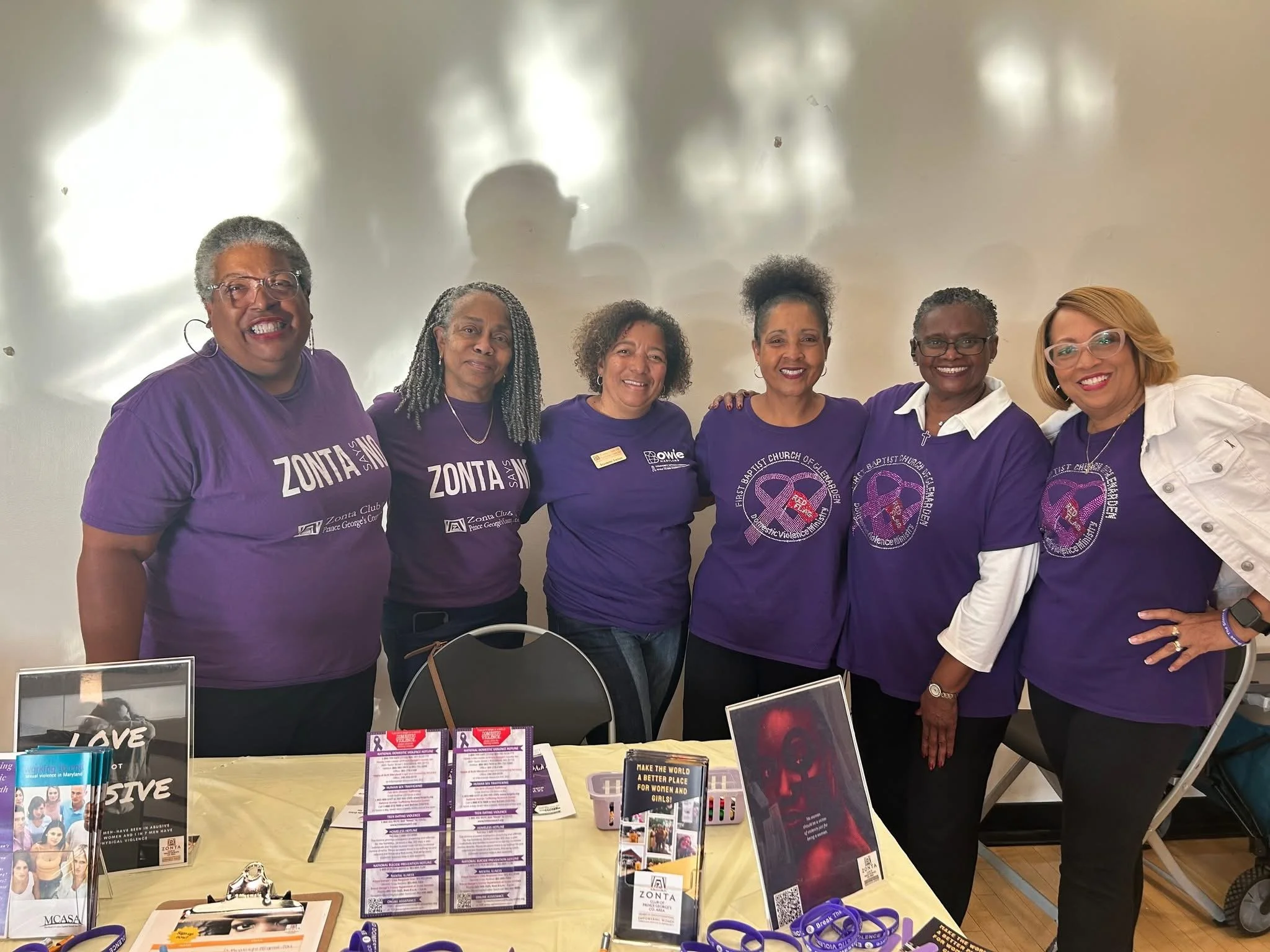 Zonta Club of PGC at domestic violence awareness booth