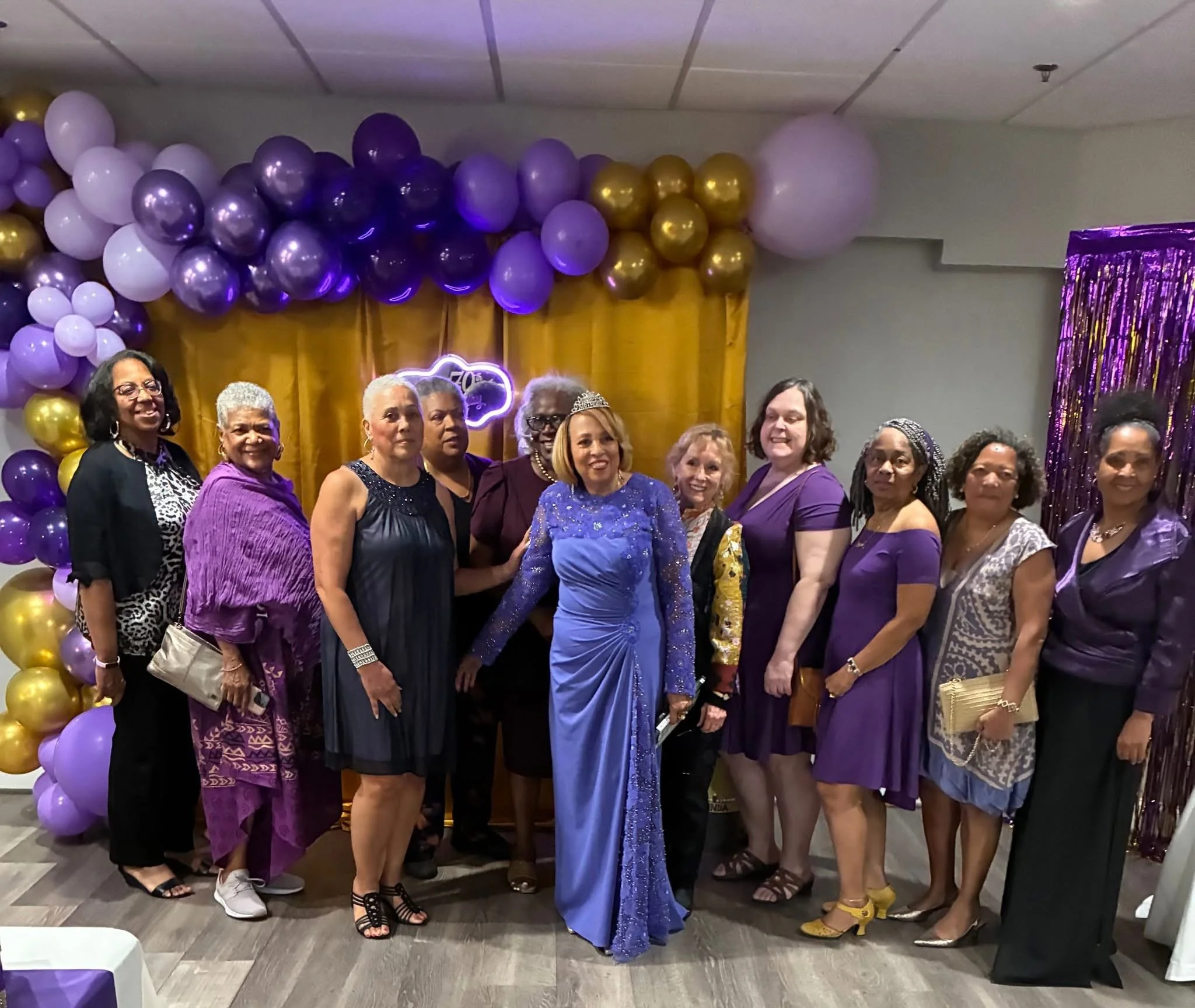 The Zonta Club of Prince George's County supporting their member Linda Thomas on her birthday