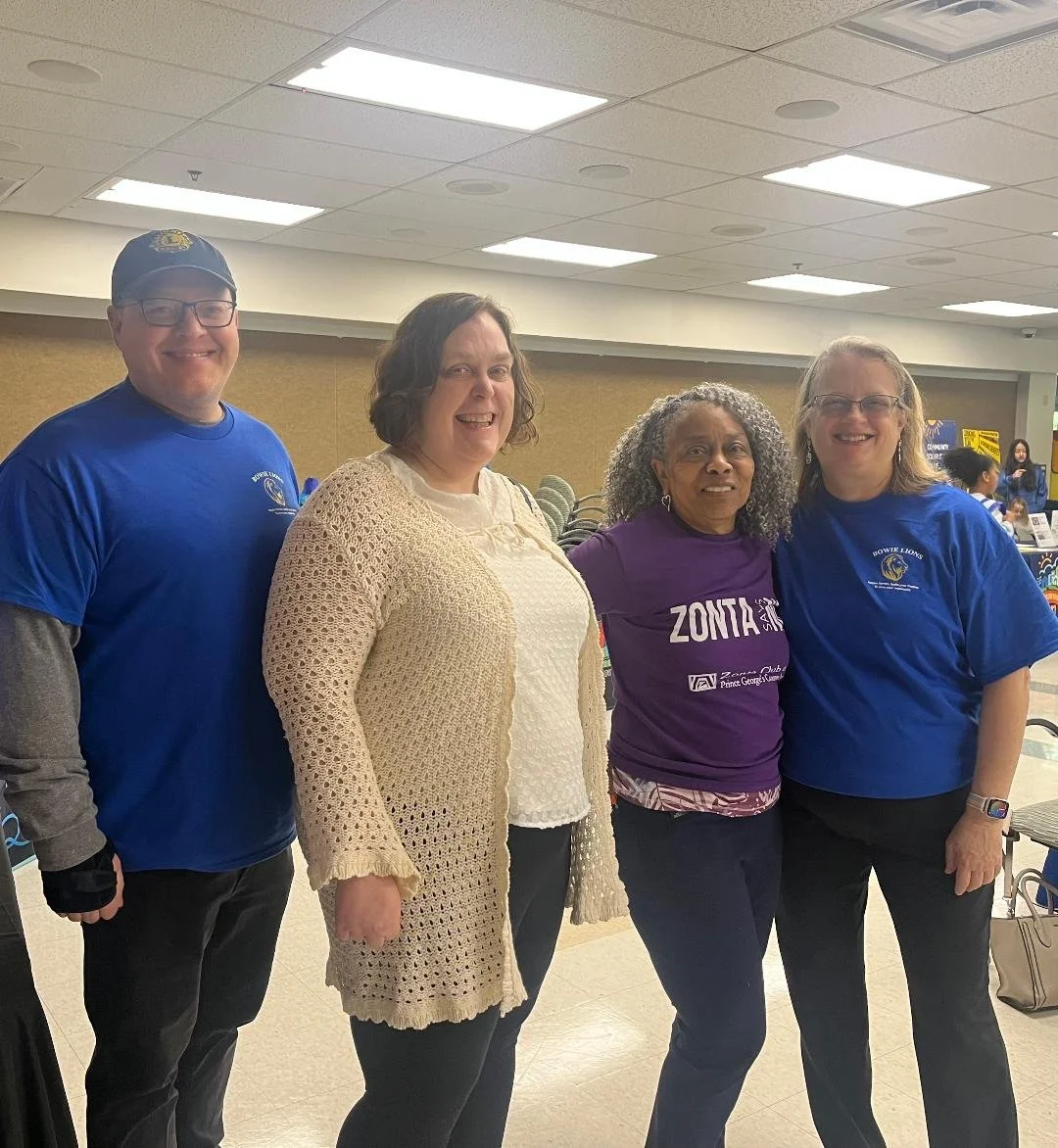 Zonta PGC with the Bowie Lions.   Zonta helped the Lions at their Green Expo