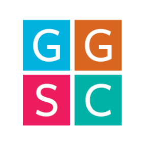 Four colored squares with the letters G, G, S, and C in white, arranged in a 2x2 grid.