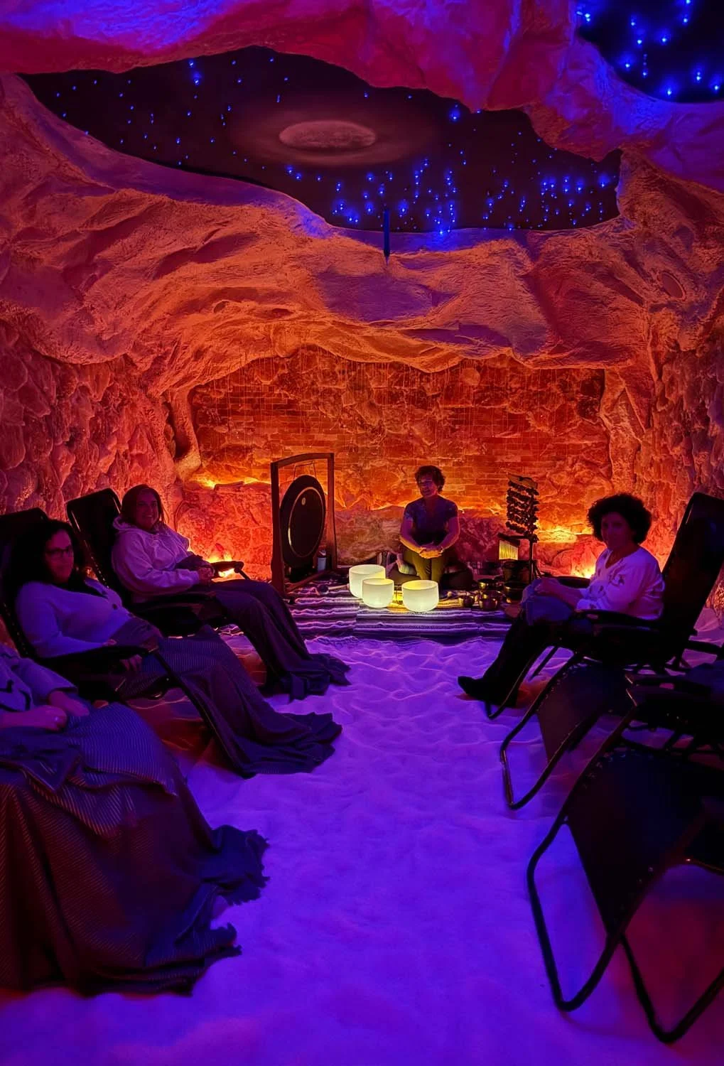 Deb Torchia in Salt Cave at Salted Soul, Acton, MA