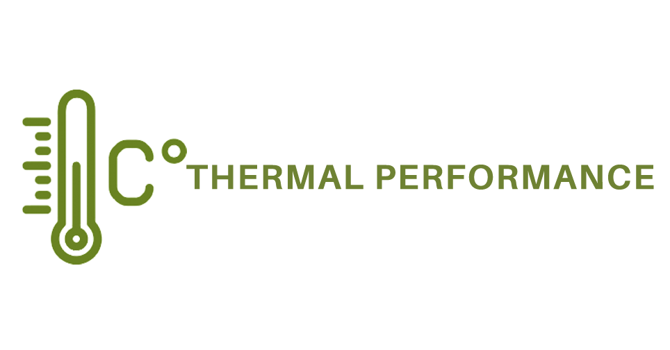 Logo with a thermometer icon, a degree Celsius symbol, and the text 'Thermal Performance' in green.