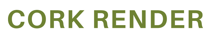 Text reading 'CORK RENDER' in green capital letters