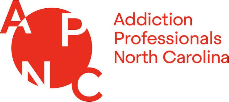 Logo for Addiction Professionals North Carolina, featuring a red circle with white letters 'A', 'P', 'N', and 'C', and the words 'Addiction Professionals North Carolina' in red and black text.
