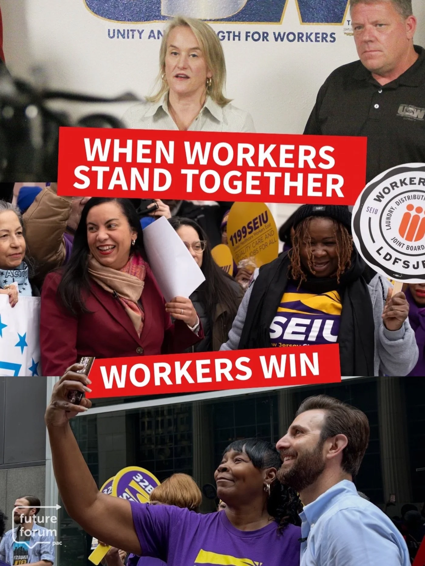 These members have their roots in the labor movement. 

@chrisforpa, @analiliafornj and @nikkibudzinski have been fighting to protect and strengthen workers&rsquo; rights, so that people everywhere can have a good paying job and afford a good life. H