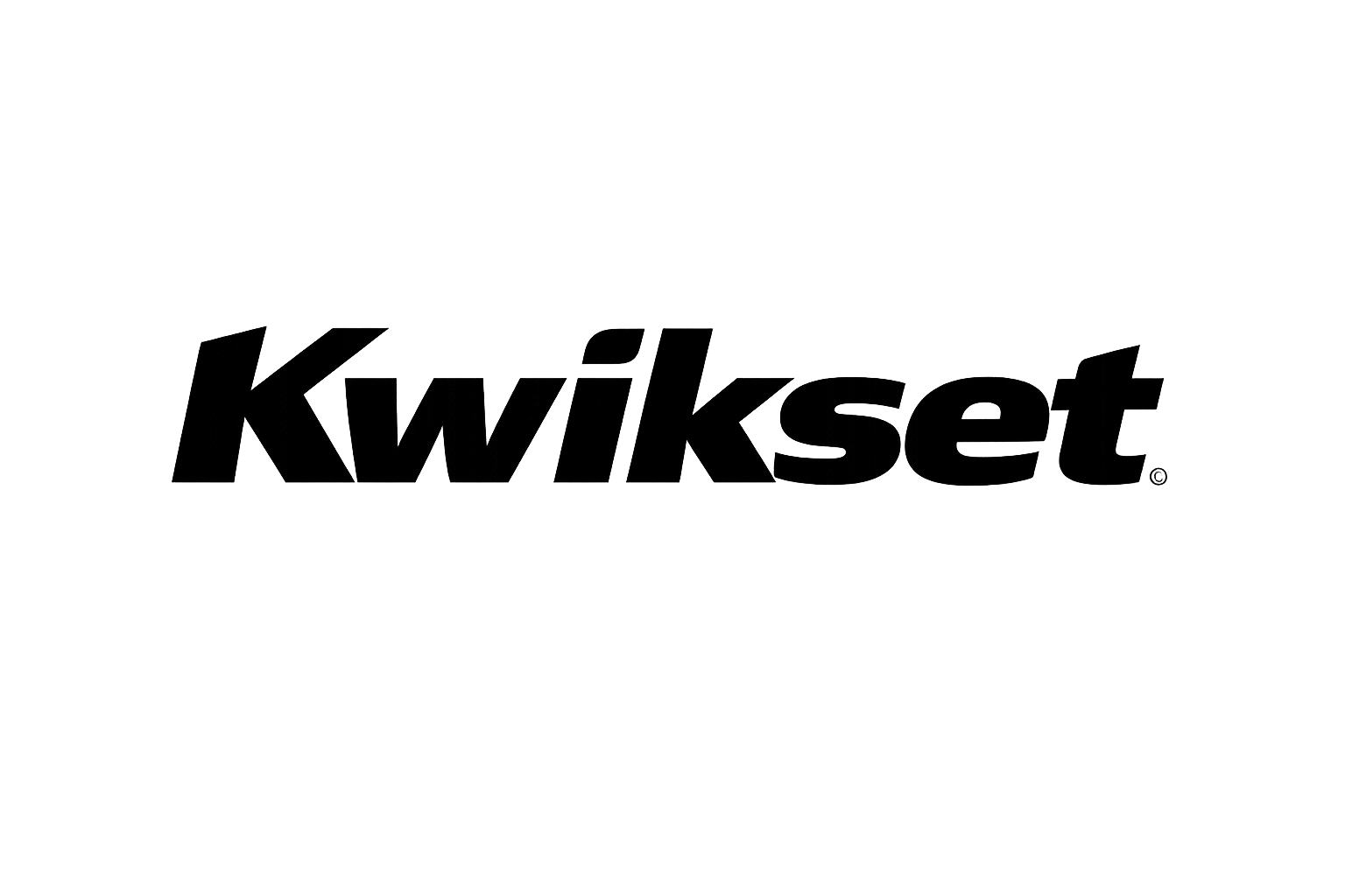 Black and white Kwickset company logo