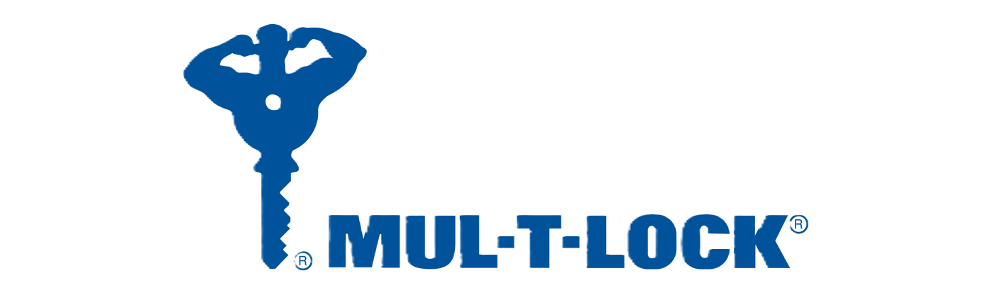 Logo featuring a blue key with a muscular arm as the bow, next to the text "Multi-Lock" in blue.