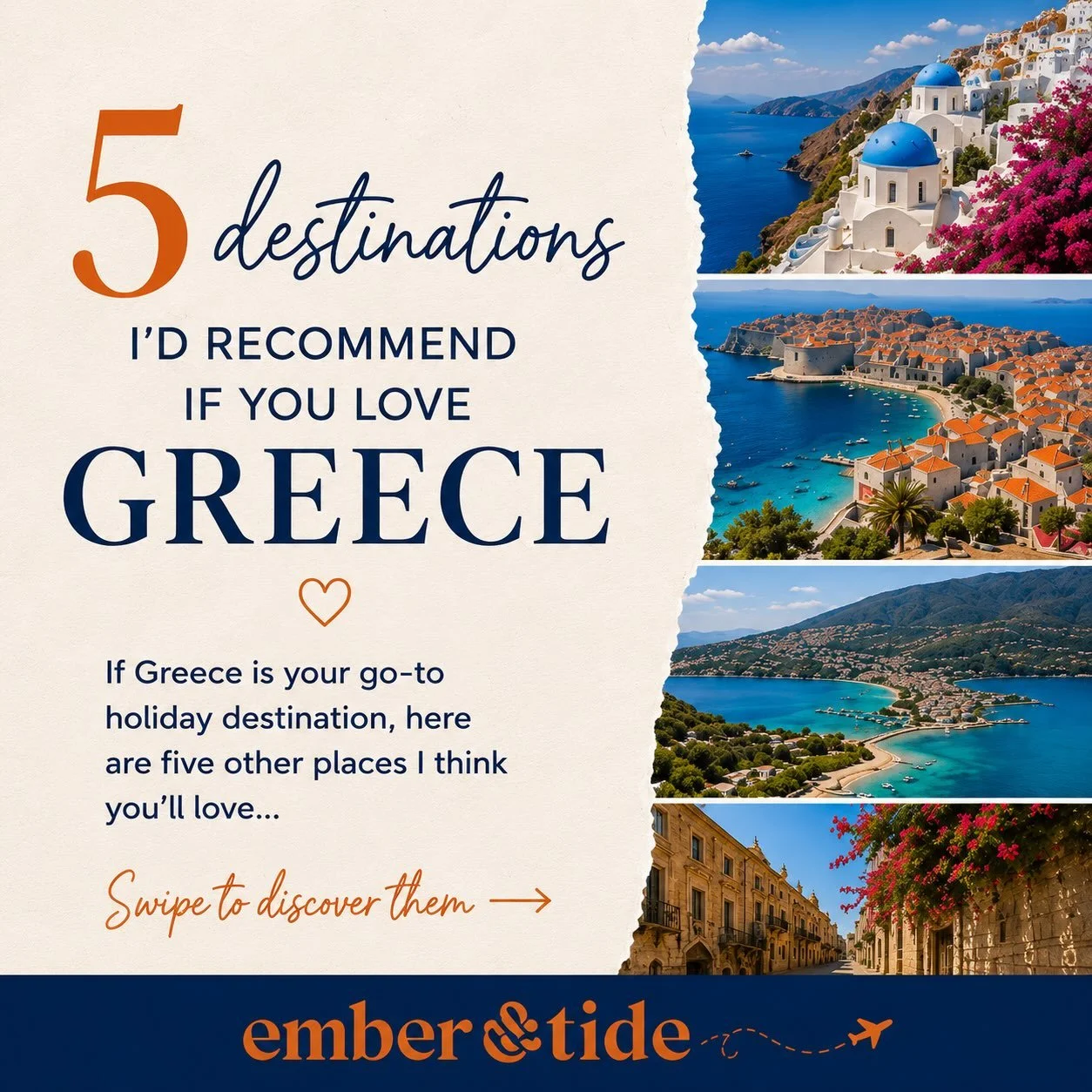 Greece will always be one of my favourite destinations 🇬🇷 but if you&rsquo;re looking for somewhere with a similar Mediterranean charm, these are five places I&rsquo;d happily recommend.

Whether you&rsquo;re after crystal-clear water, incredible f