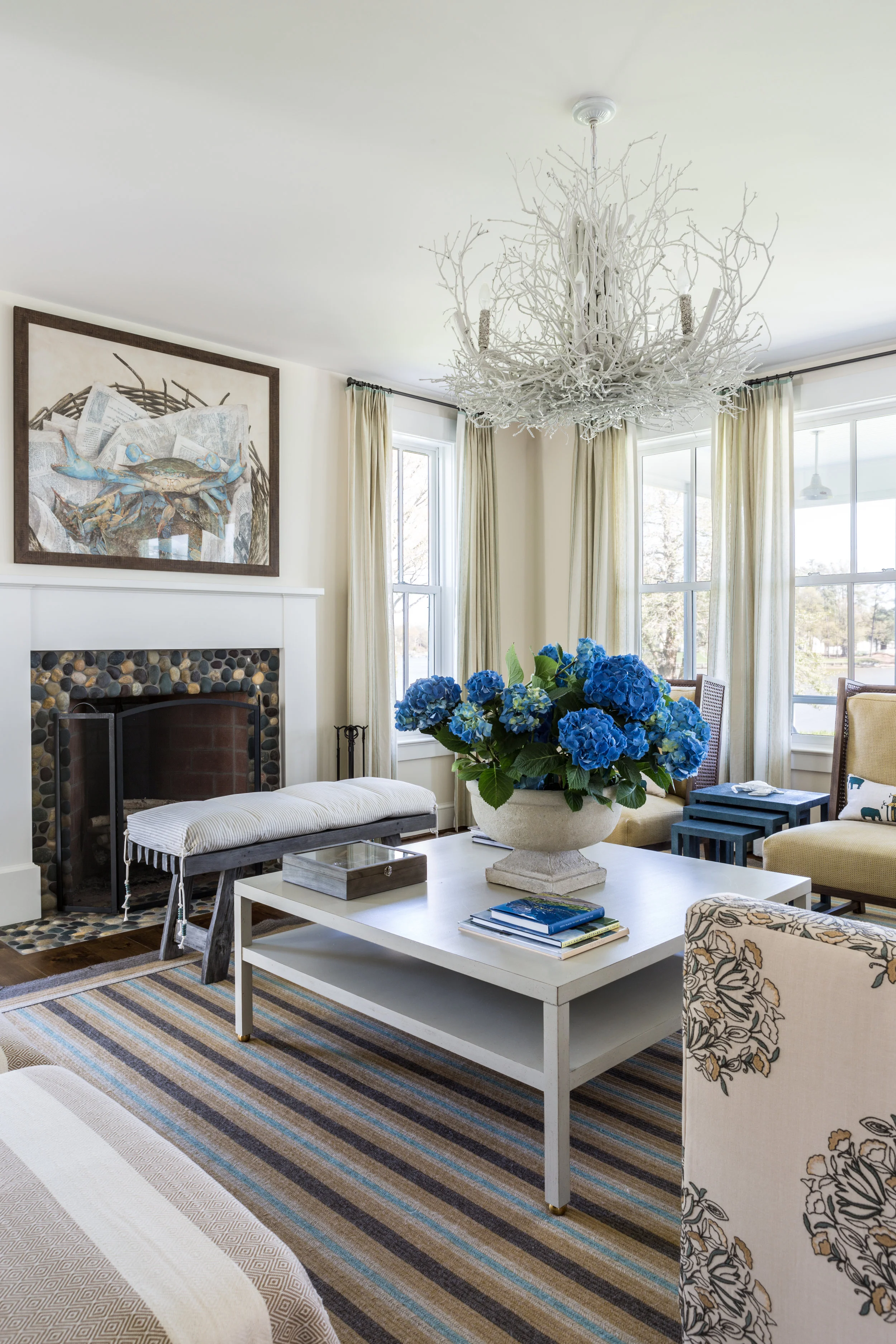 Riverside Fireplace with Custom Art (Copy)