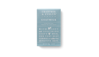 Crabtree &amp; Evelyn’s Goatmilk Comforting Triple Milled Soap is gentle enough for all skin types.