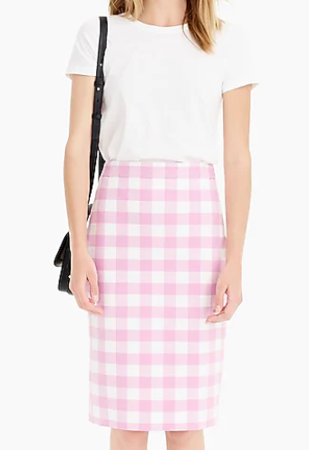 J Crew Peony Gingham Skirt.PNG