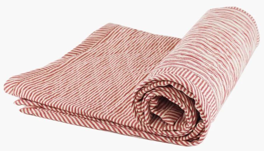 Hedgehouse, Quilted Throw in Toulouse Red