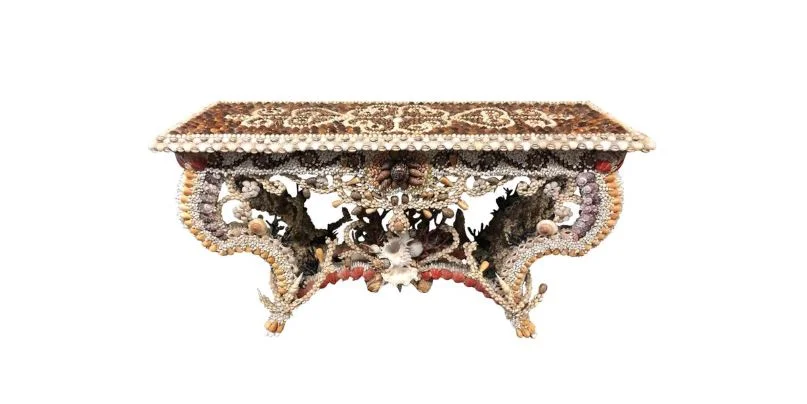 French Seashell Encrusted Console.JPG