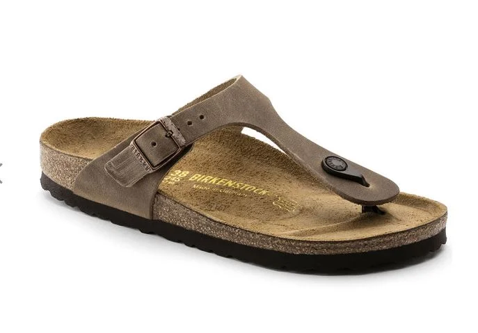 Birkenstock - Gizeh Oiled Leather Tobacco Brown