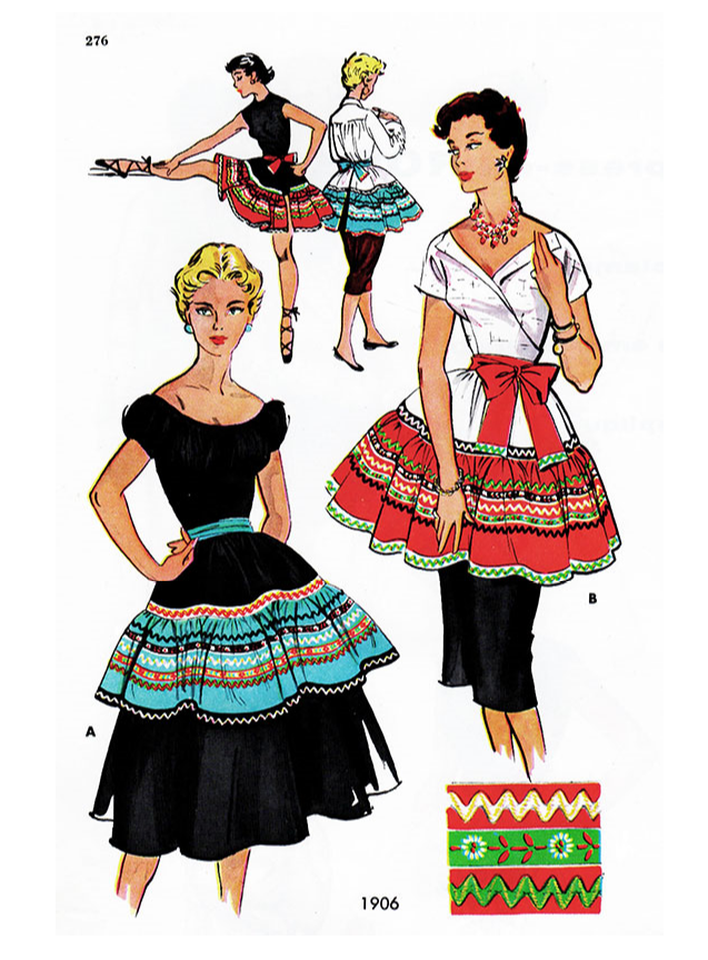 Some 1950s vibes adorning aprons with…of course…RICRAC!