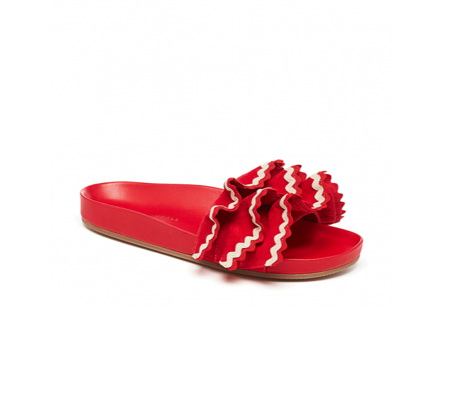 Loeffler Randall - Olive Ruffle Pool Slide