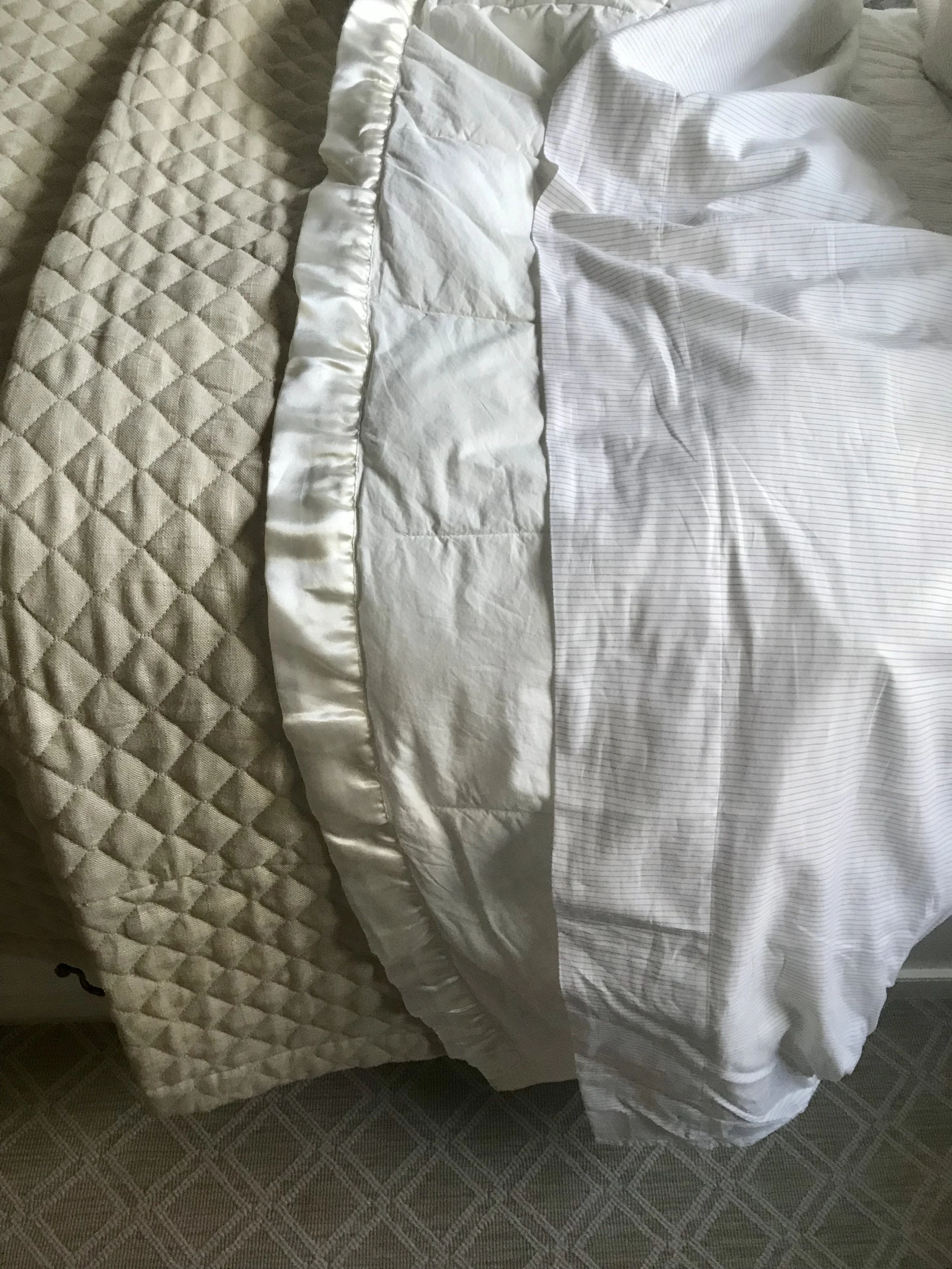 Down Blanket Sandwich = Quilt + Blanket + Sheet