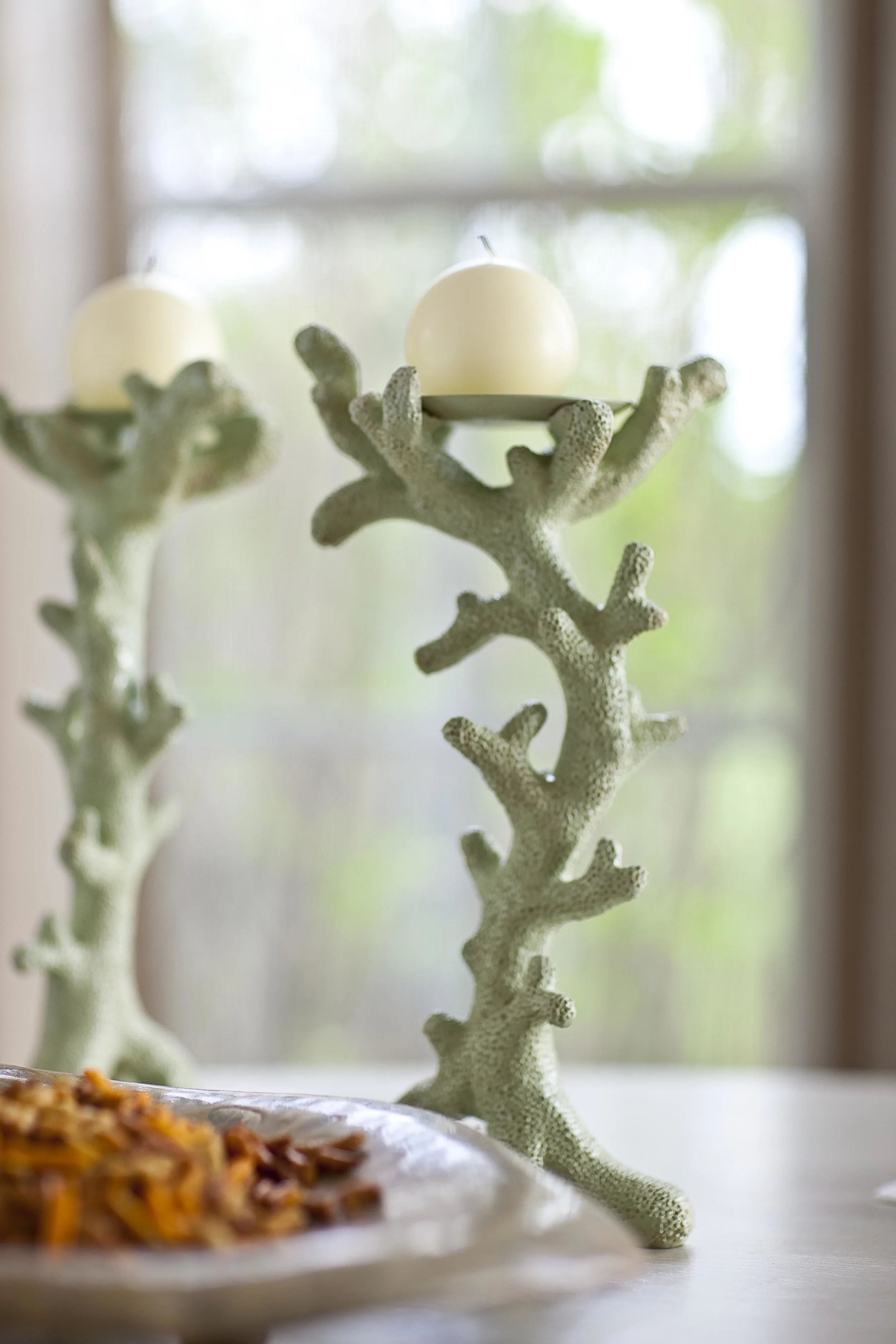 Green Coral Candle Holders (Copy)
