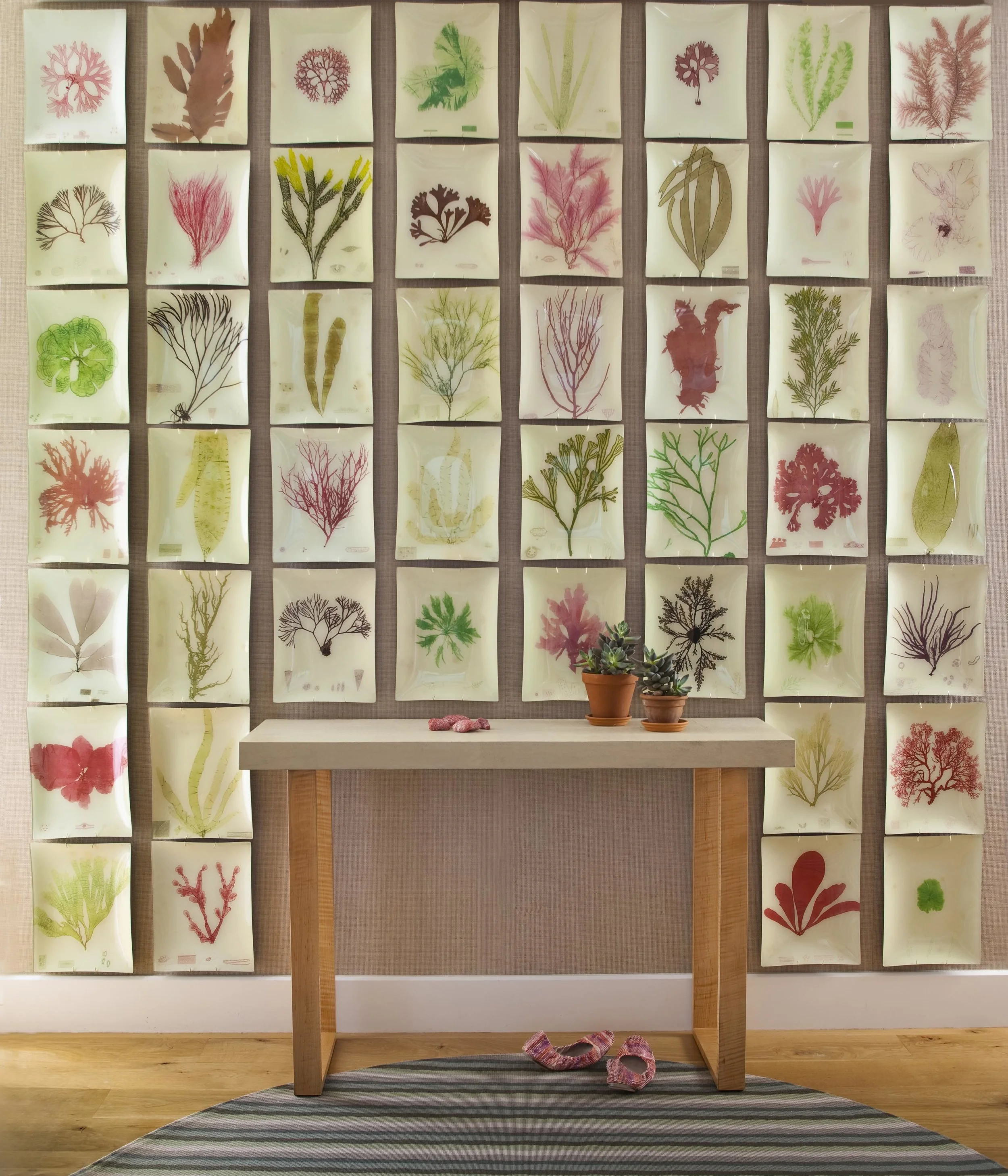 Entryway with Pressed Seaweed Decoupage Trays  (Copy)