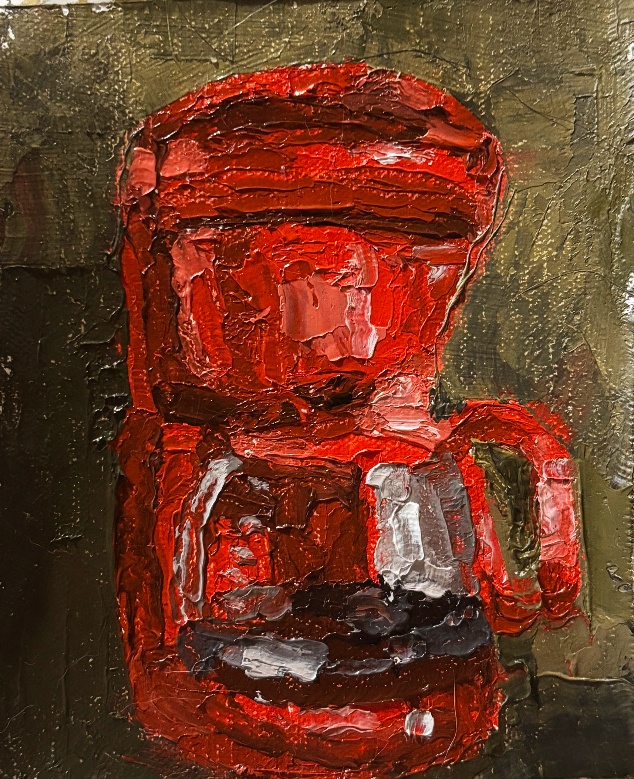 Red Coffee Pot (2025)
Oil paint on canvas
_" x _"