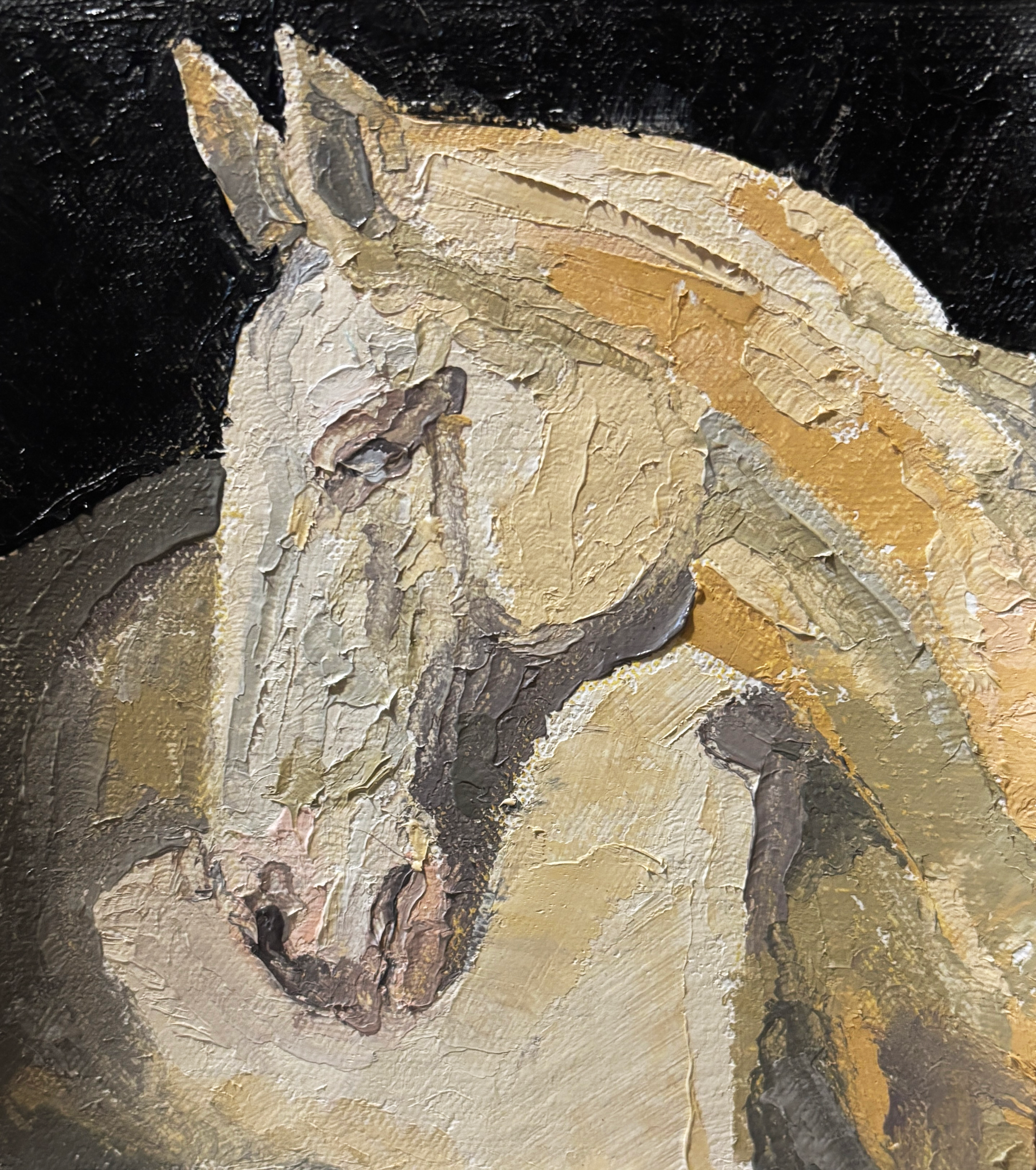 White Horse (2025)
Oil paint on canvas
_" x _"